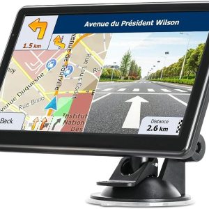 GPS Navigator for Car Truck RV, 7 Inch Touch Screen, Latest 2025 Maps for Car GPS, Support Voice Turn-by-Turn Guidance, Speed and Red Light Warning, Custom Truck Routing