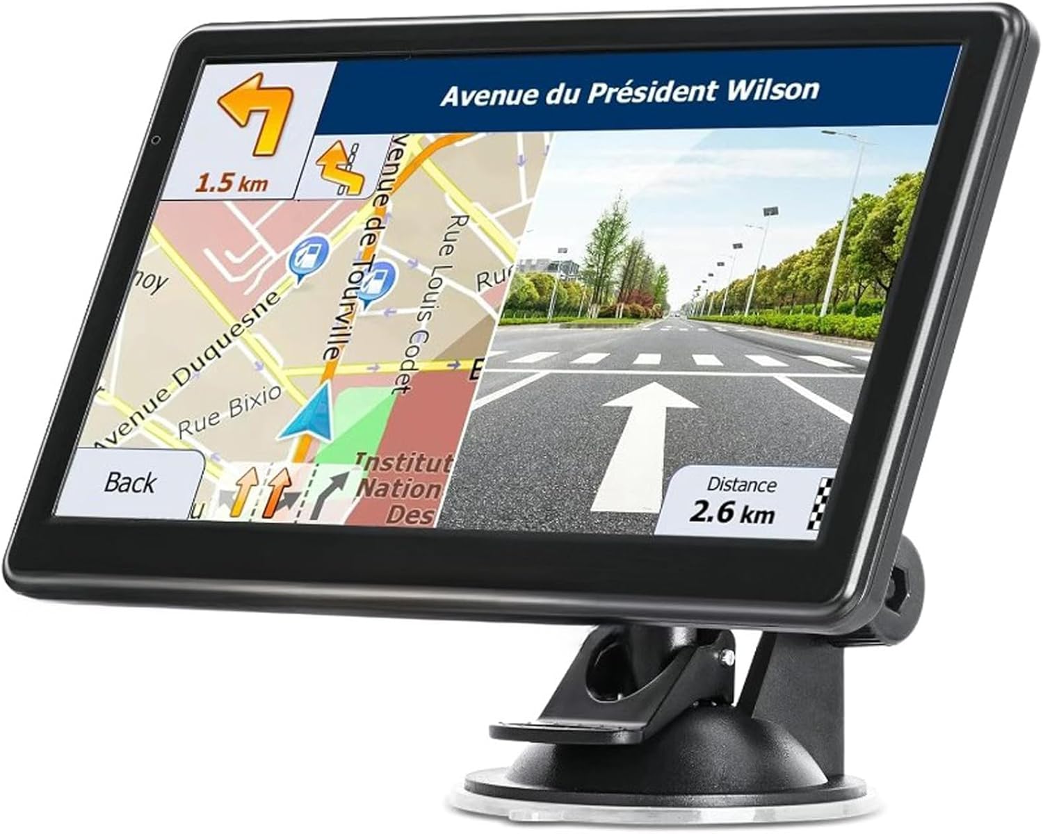 GPS Navigator for Car Truck RV, 7 Inch Touch Screen, Latest 2025 Maps for Car GPS, Support Voice Turn-by-Turn Guidance, Speed and Red Light Warning, Custom Truck Routing
