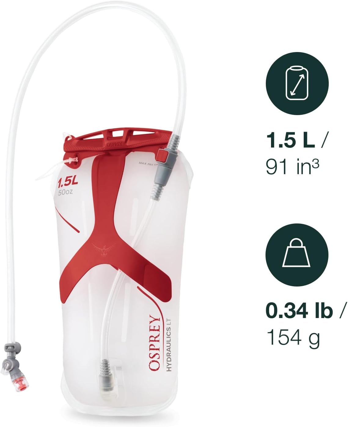 Osprey Hydraulics LT 2.5L Backpack Water Reservoir with Bite Valve - Image 2