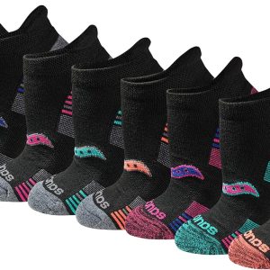 Saucony Women's Rundry Performance Heel Tab Athletic Socks, Available in S-l (8, 16, 24 Pairs)